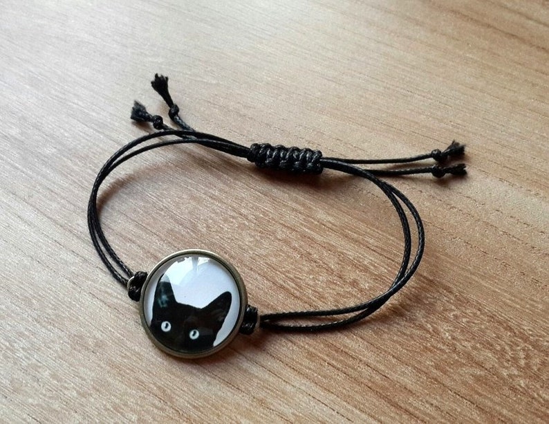 Black Cat Bracelet black cat lover gift cat jewelery Etsy