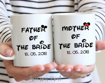 Wedding Mugs Gift for Bride&#39;s Parents| Father of the Bride Mug| Mother of the Bride Mug| Wedding Gifts Bride&#39;s Parents