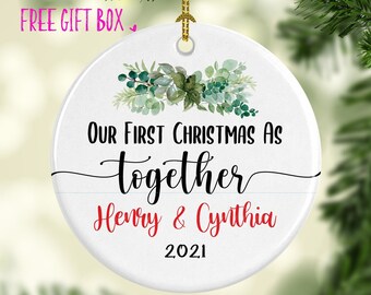 Personalized Christmas Ornament| Our First Christmas Holiday Together| Newlywed Christmas Ornament| Christmas Gift for New Couples| COO-09