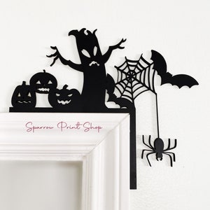 Spiderweb & Pumpkins Door Corner| Gift for Halloween| Halloween Door Corner| Halloween Decoration| Fall Decoration| House Home Decor| HD01