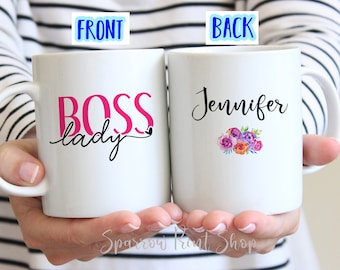 Personalize Boss Lady Mug| Gift for Boss Lady| Gift for Boss's Day| Gift for Female Supervisor, Manager| Boss Appreciation Gift| Funny Mug