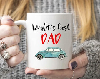 La meilleure tasse de papa du monde| Tasse pour le nouveau père| Cadeau de la fête des Pères| Cadeau pour papa| Meilleure tasse papa| Tasse de voiture de papa| Tasse à café pour papa| Nouvelle tasse papa| BA04 (ba04)