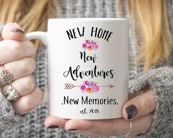 Personalize Mug Gift for New Home Owner| Housewarming Mug Gift| New Home New Adventures New Memories est. Year| First-Time Home Buyer Gift