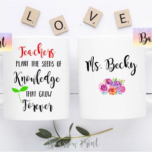Teacher&#39;s Gift| Mug for Teachers| Teachers Appreciation Week| Personalize Mug for Teachers| Thank you Teacher Gift| Meaningful Gift Teachers