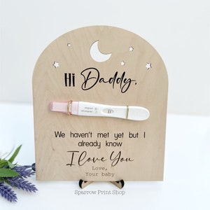 Pregnancy Announcement Sign| Hello Daddy Sign| Pregnancy Reveal to ...