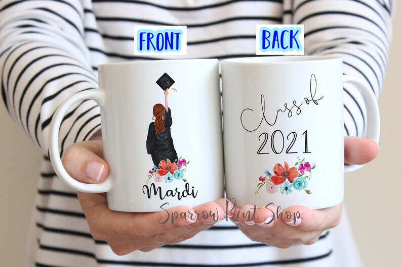 Personalized Graduation Mug Gift for Her Class of 2022 High School Graduate, College Graduation, Graduate School, Vocational School GC01 image 1