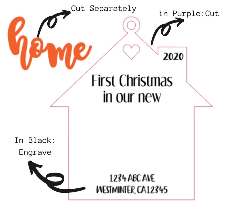 Download 3D New House Christmas Ornament File SVG Silhouette Studio ...