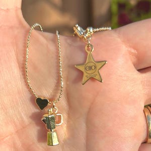 Gold Coffee Maker Necklace, Coffee Pendant with Heart Charm, Coffee Lover Jewelry, Gift for Coffee Lovers & Baristas