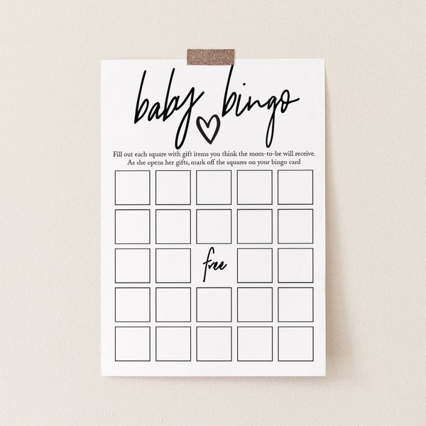 Baby bingo Etsy France