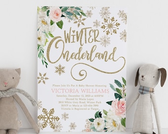 Winter Onederland Invitation Etsy
