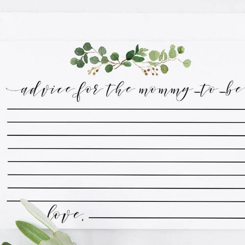 Mommy Advice Cards Printable Farm Cow Baby Shower Activity - Etsy