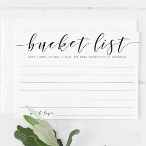 Bucket List Wedding Cards Bucket List Cards Bucket (Download Now) - Etsy