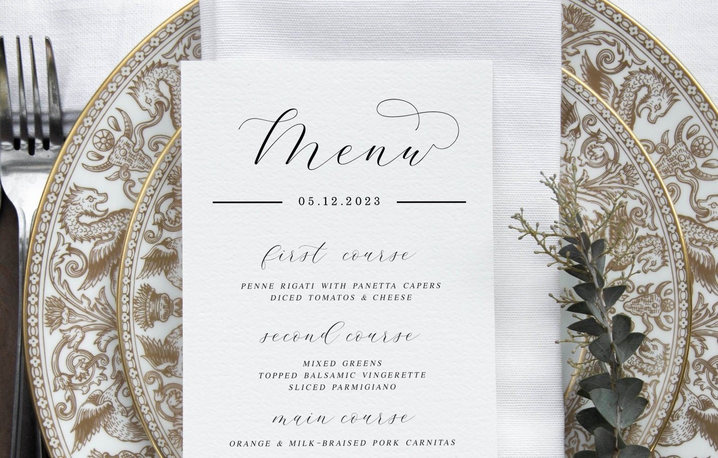 Wedding Menu Printable Wedding Menu Template Rustic Menu Etsy Singapore