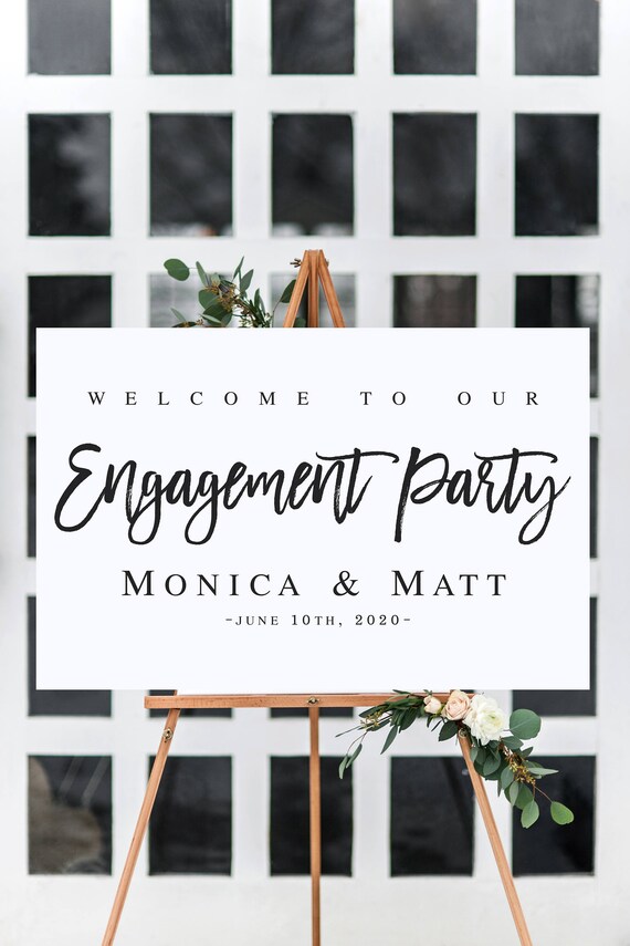 welcome to our engagement sign template welcome wedding etsy