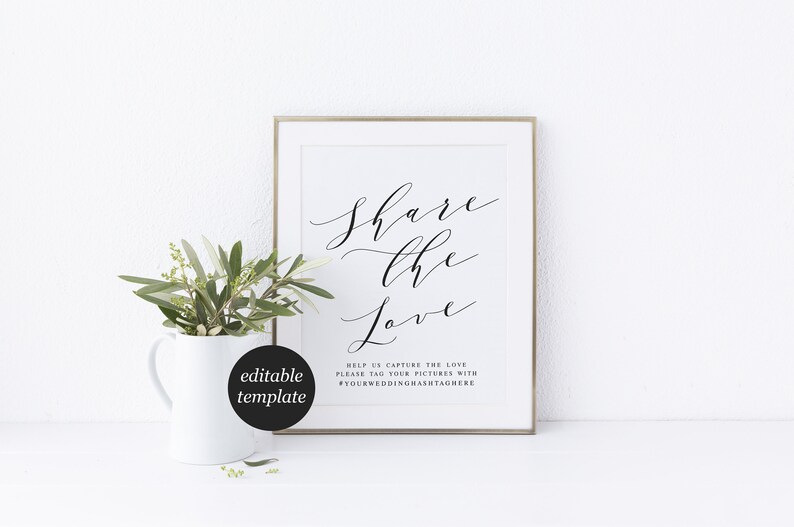 Share the Love Sign Printable Template Share the Love Sign - Etsy