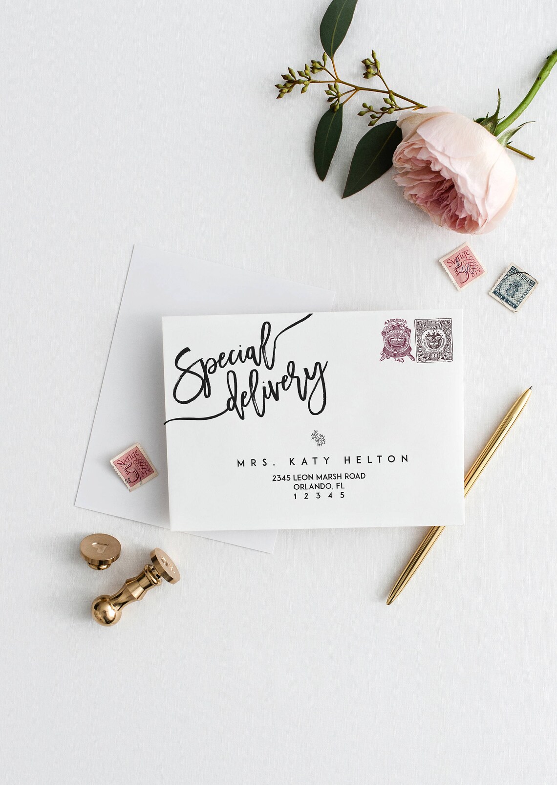 Envelope Address Template Special Delivery Envelope Address Etsy