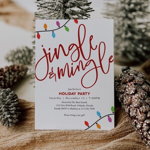 Jingle and Mingle Invitation Template Christmas Party Invitation ...