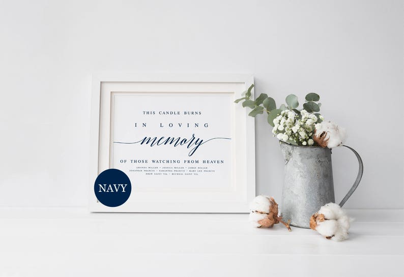 Invitations Announcements Navy This Candle Burns In Loving Memory Wedding Sign Template In Loving Memory Wedding Memory Sign Wedding Memorial Sign Paper Party Supplies Invitations Announcements Navy This Candle Burns In Loving Memory Wedding Sign Template In Loving Memory Wedding Memory Sign Wedding Memorial Sign Paper Party Supplies