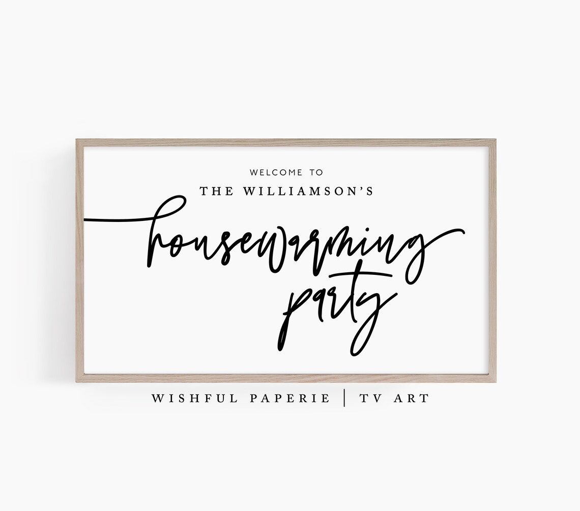 Housewarming Sign Template Housewarming Art TV Etsy