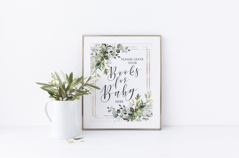 books for baby sign for baby shower