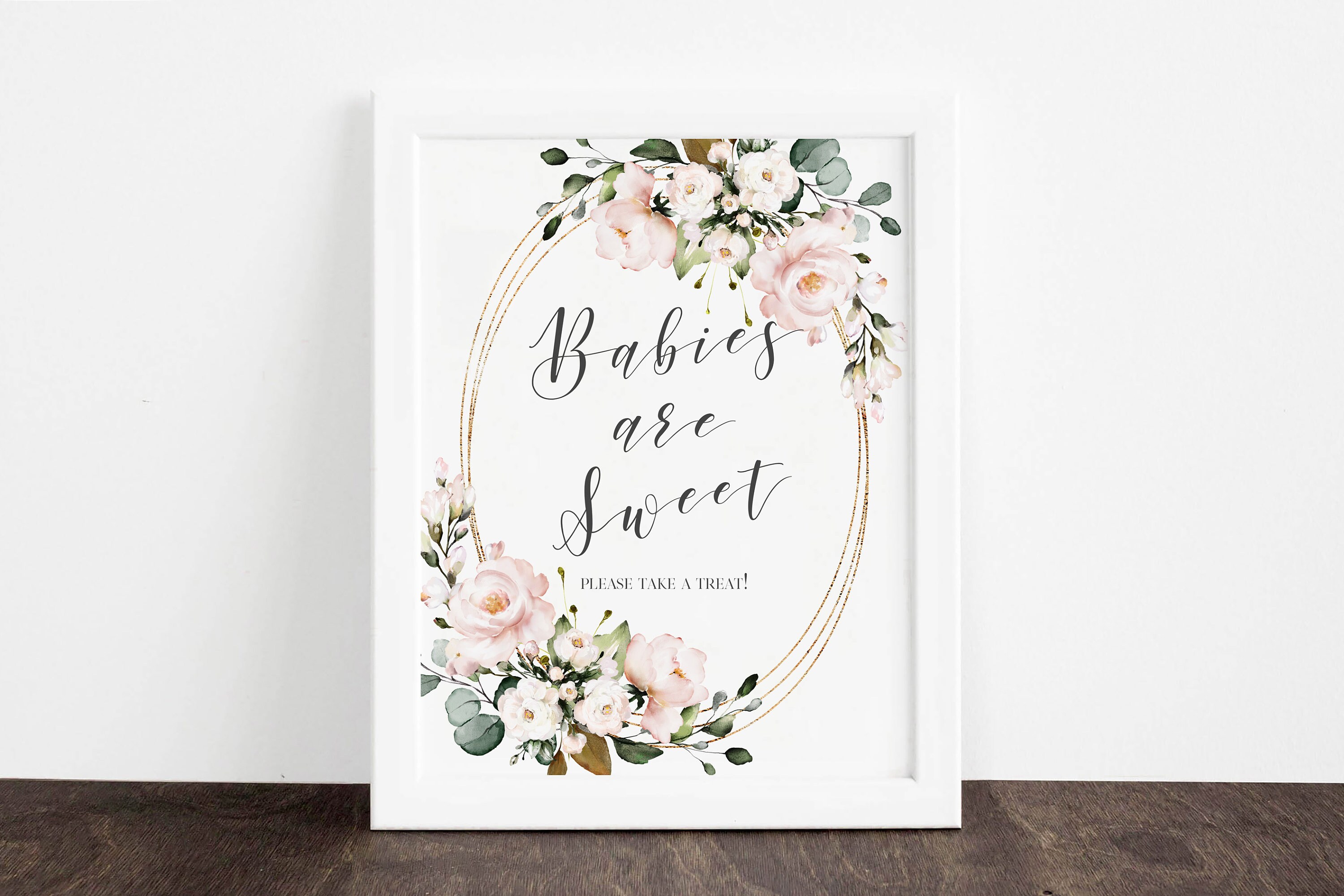 Pink Babies Are Sweet Printable Sign Floral Babies Are Sweet - Etsy