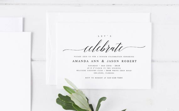 celebrate invitation template dinner
