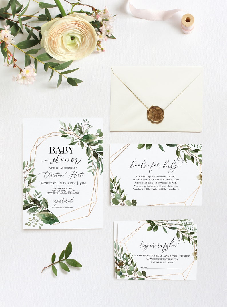 greenery baby show theme