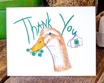 4-H Personalized Saxony Duck Thank You Cards - C103