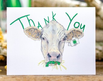 Personalized 4-H Charolais Beef Steer Thank You Cards - C95