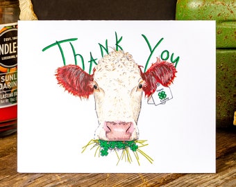 4-H Hereford Personalized Thank You Cards - C110