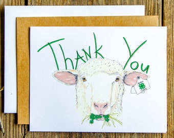 4-H Personalized Rambouillet Sheep Thank You Cards  - C80