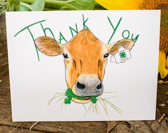 4-H Personalized Jersey Cow Thank You Cards - C64