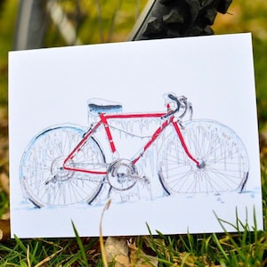 Handmade cards Bike Notecards Notecards Top Selling Items Thank you notes Bike thank you cards Notecard set Bike Cards C26 image 1