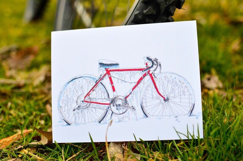 Handmade cards Bike Notecards Notecards Top Selling Items Thank you notes Bike thank you cards Notecard set Bike Cards C26 image 1