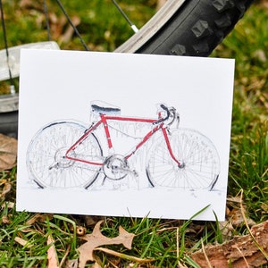 Handmade cards Bike Notecards Notecards Top Selling Items Thank you notes Bike thank you cards Notecard set Bike Cards C26 image 4