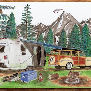 Airstream Card - Airstream Cards - Greeting Cards - Boxed Notecards - Mountain Card - Stationery - Camping Card - C2