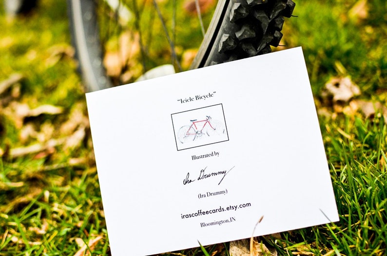 Handmade cards Bike Notecards Notecards Top Selling Items Thank you notes Bike thank you cards Notecard set Bike Cards C26 image 3