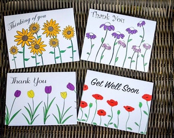 Spring Flower All Occasion Cards - Thinking of You Card - Get Well Soon Cards - C16