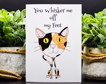 Cat Valentine Card, Funny Valentine Card, Cat Anniversary Card, Valentines Day Card, Romantic Card, Kitten Card - C13