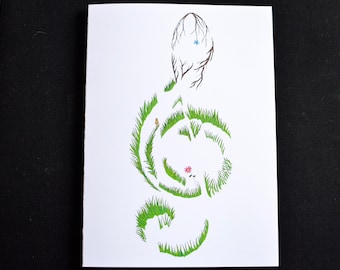 Spring Music Note Card - Music Notecards - Treble Clef Card - C44
