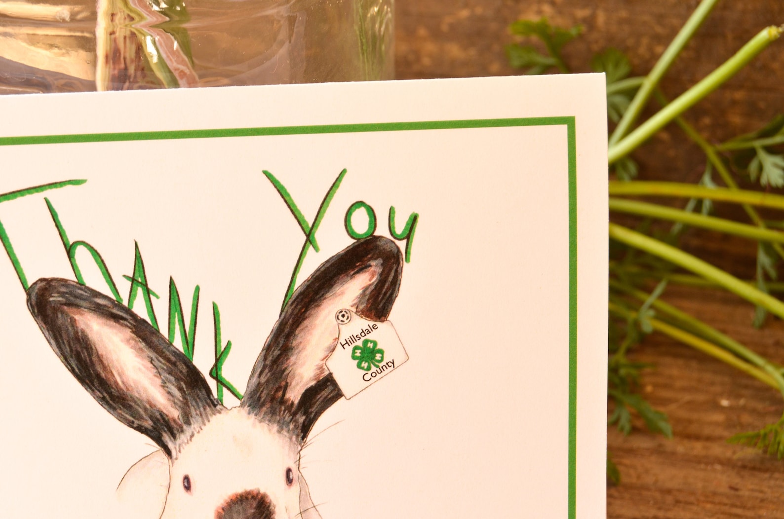 rabbit-4-h-thank-you-cards-with-border-c75-etsy