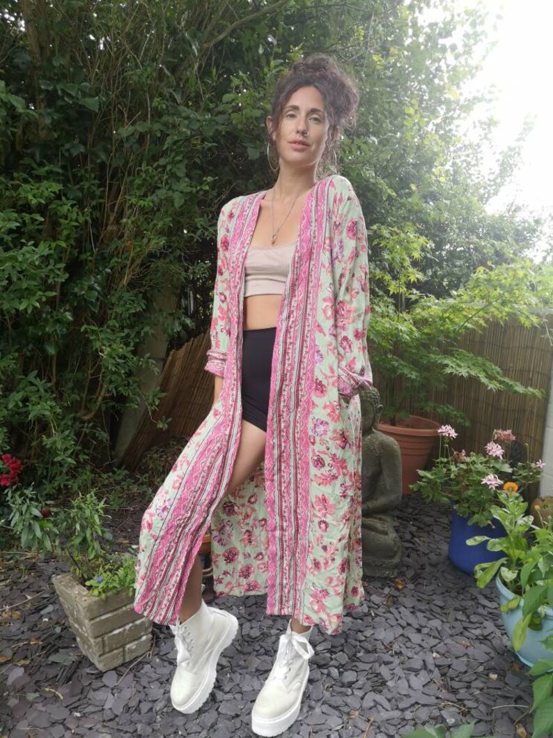 Floral Kimono Floral Dressing gown Kimono Dressing Gown | Etsy