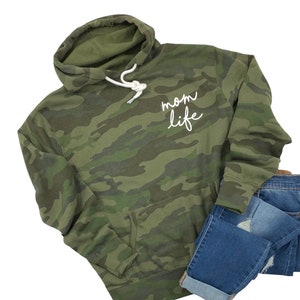 Camo Mom Life Pullover Hoodie Sweatshirt Womens Camo Long Sleeve Gift for Mom Mom Life Shirts Mama Shirts Mom Hooded Sweater Camo Gift Etsy