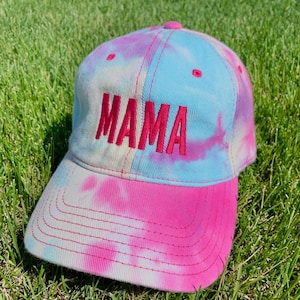 Mama Tie Dye Hat, Baseball Cap, Mom Hat, Embroidered Womens Hat, Gift for Mom, Mama Gift, Gift for Her Mothers Day