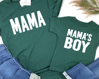 Mama and Mama's Boy Matching Shirts, Mom and Son Tshirts, Mom and Boy, Baby Boy Toddler Shirt Mommy and Me Shirts, Mom Gift, Mother Son Gift