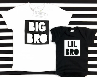 Big Brother Little Brother Shirts Matching Boys Brother Shirts Baby Boy Announcement Coming Home Outfit Big Bro Lil Bro Matching Siblings