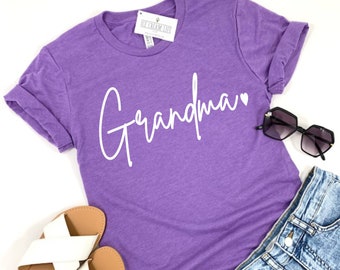 Grandma Heart Shirt, Matching Grandma Mom Daughter Shirts, Granddaughter matching shirts, Grandma Tshirt, Gift for Grandma, Mothers Day Gift