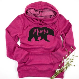 Mama Bear Pullover Hoodie Sweatshirt, Mom Shirt, Womens Fleece Pullover, Gift for Mom, Gift for Her, Mother Gift, Mom Bear, Momma Bear