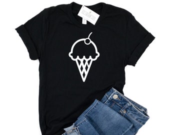 Ice Cream Shirt Adult Men Women, Ice Cream Party Shirt for Mom Dad, Ice Cream Birthday Party Tshirt, Ice Cream Cone Shirt