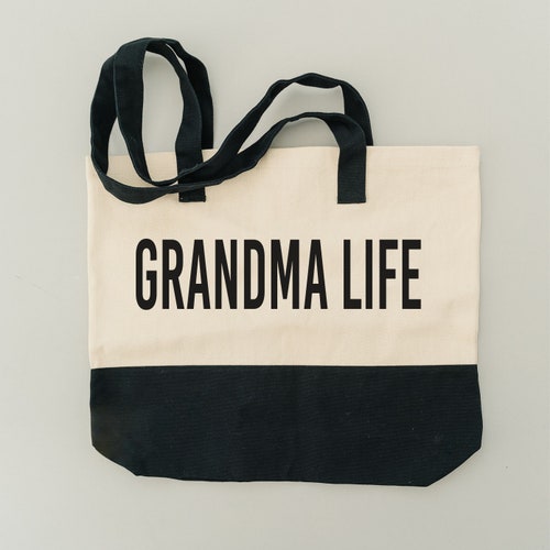 Grandma Heart Canvas Tote Bag Beach Bag Gift for Grandma Etsy